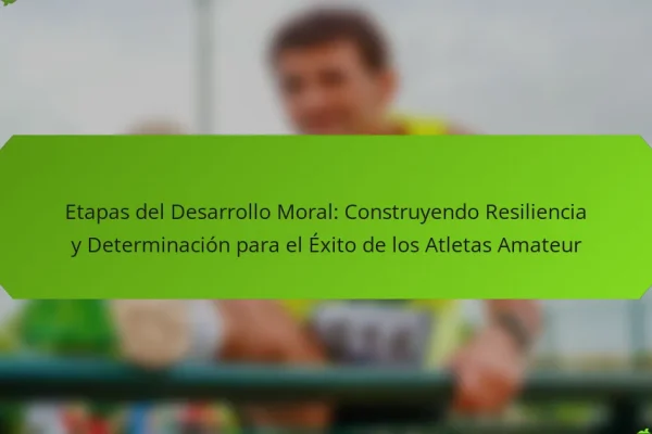 Etapas del Desarrollo Moral: Construyendo Resiliencia y Determinación para el Éxito de los Atletas Amateur