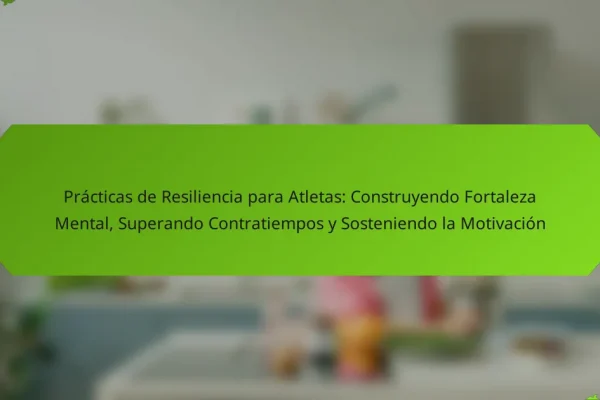 Prácticas de Resiliencia para Atletas: Construyendo Fortaleza Mental, Superando Contratiempos y Sosteniendo la Motivación
